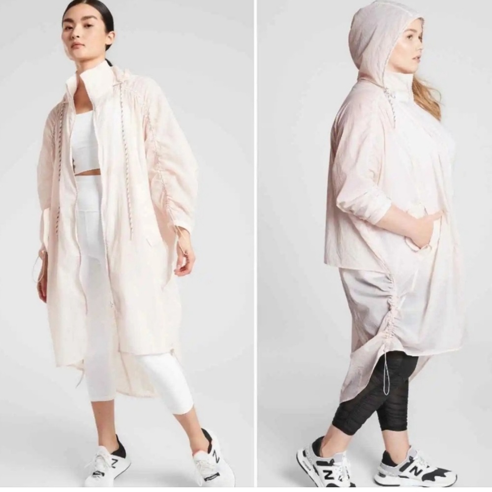 Athleta Canopy Parachute Jacket Long‎ Pink